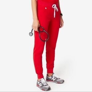 FIGS Zamora Jogger- Pop Red Limited Edition